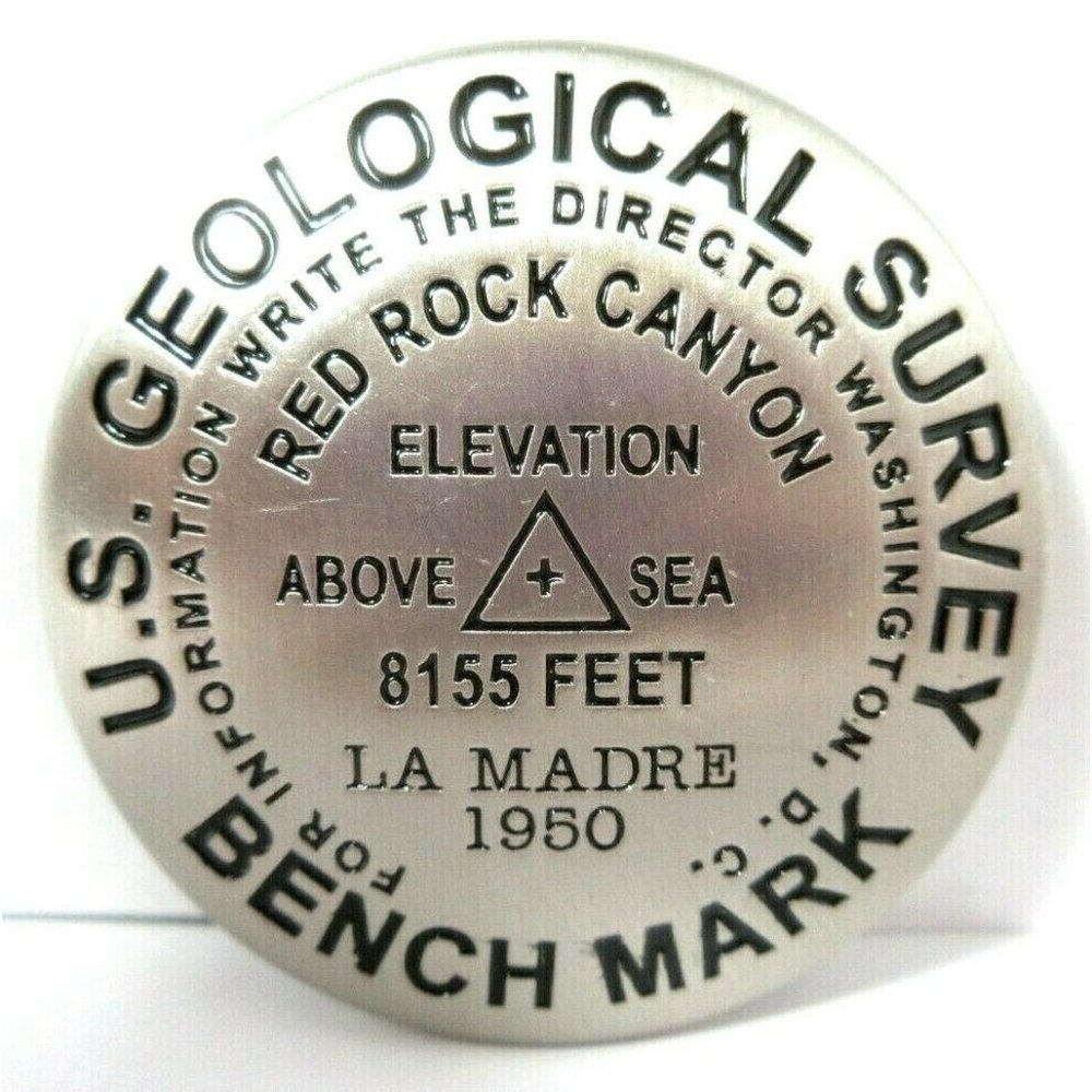 Red Rock Canyon Souvenir US Geological Survey Benchmark Fridge Magnet